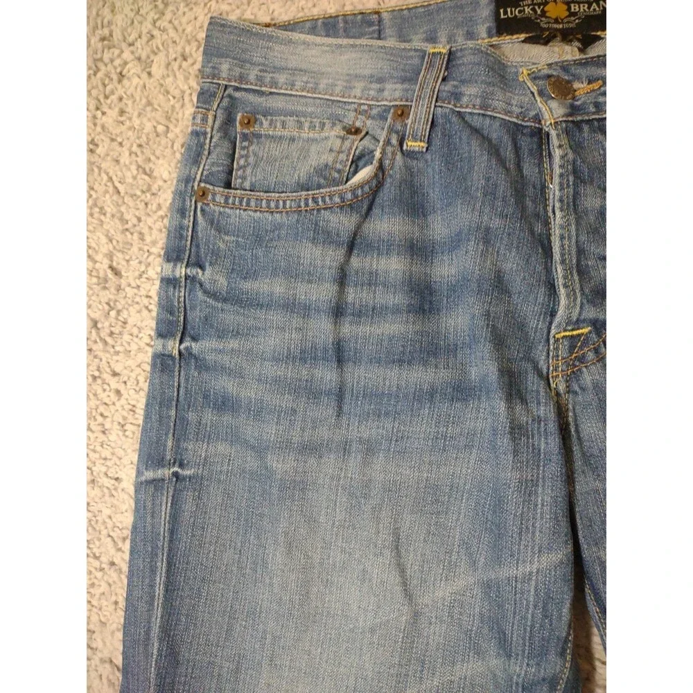 Lucky Brand Jeans Mens 30 X 32 227 Slim Boot Fit Medium Wash Button Fly